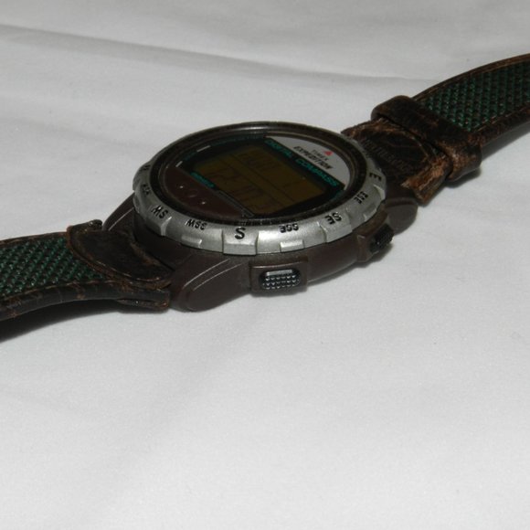 Timex Expedition Digital Watch Men Silver Tone Compass Indiglo 100M New Battery - Picture 10 of 11